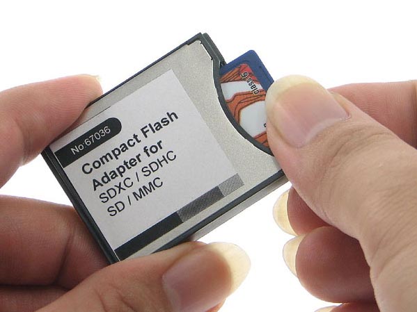 <b>SD→CF（CF規格-Type2）使用例</b>