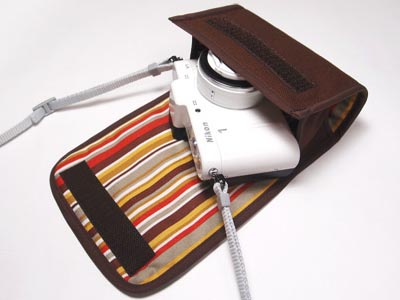 <b>Nikon1 V1ケース（ココア・カラフルストライプ）NV1-004</b>