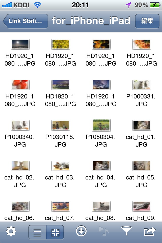 <b>サムネイルは基本的にファイル名付きで表示される</b>