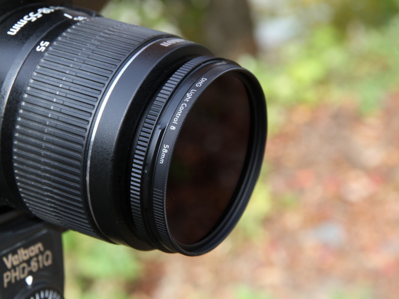 <b>NDフィルターを装着</b>