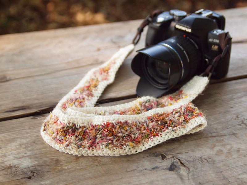 <b>ヘンプ（麻）カメラストラップtricote〜トリコッテ〜「ビビット＆キャンディーピンク」</b>