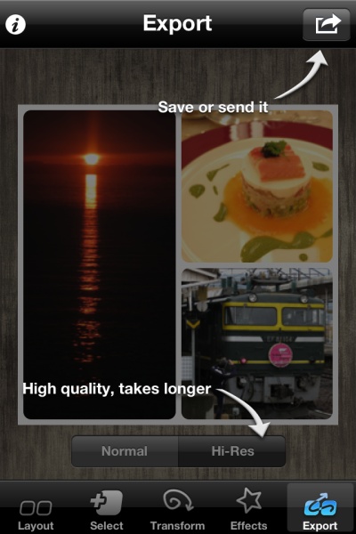 <b>Exportタブで出力方法を選ぶ</b>