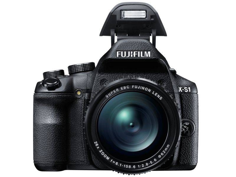 <b>内蔵ストロボをポップアップさせたところ</b>