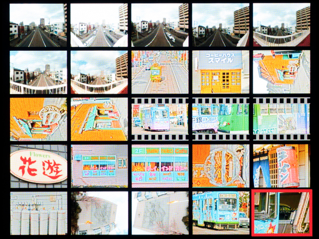 <b>インデックス再生は5×5の25コマのみ</b>