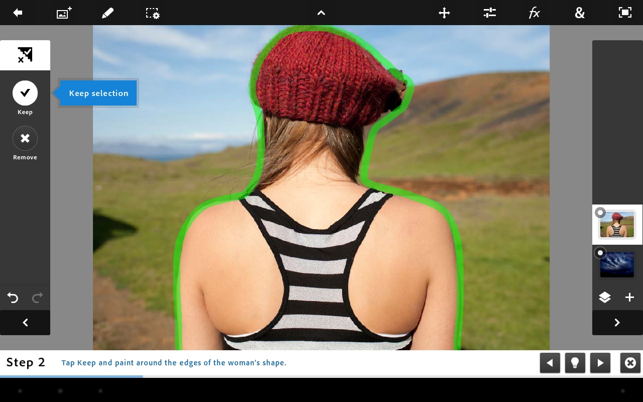 <b>指示に従って女性を選択する</b>