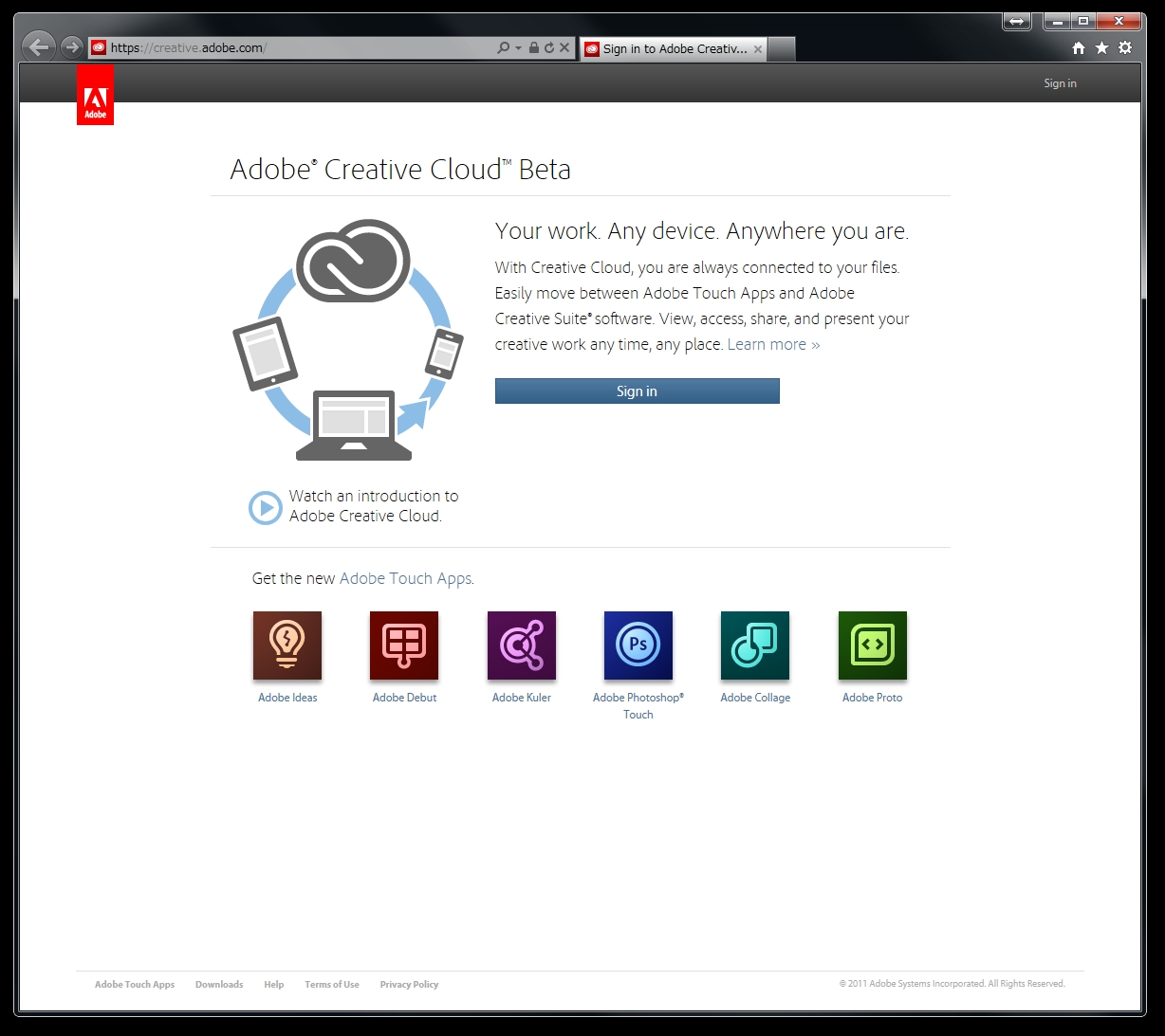 <b>まだ英語版だが、Creative Cloudのベータサービスが利用できる</b>
