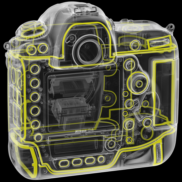 <b>防塵防滴のためのシールド（黄色線）を施した</b>