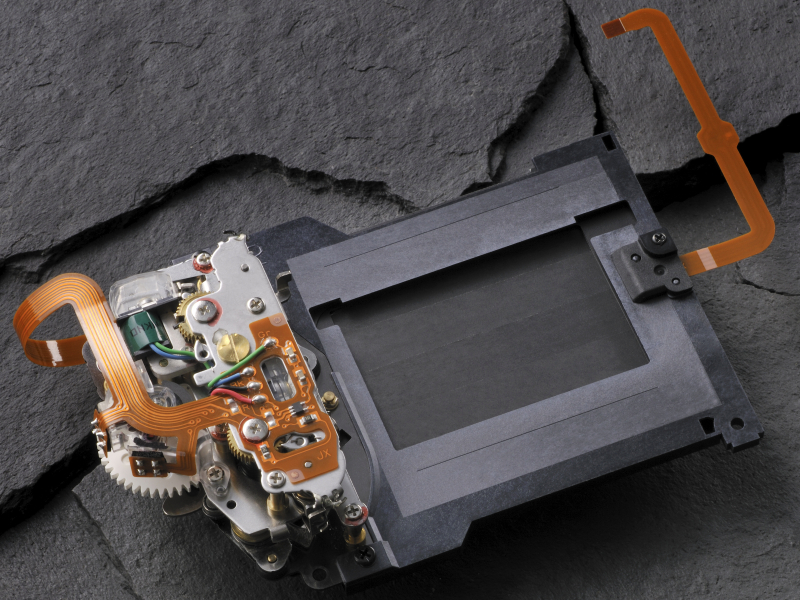 <b>シャッターユニット。耐久回数は40万回</b>