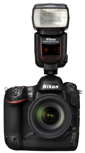 <b>スピードライト「SB-910」の装着例</b>