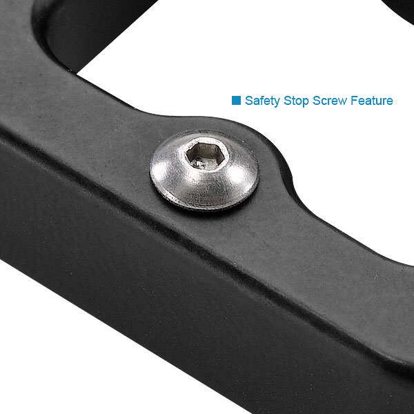 <b>セーフティスクリューを取り付けられる</b>