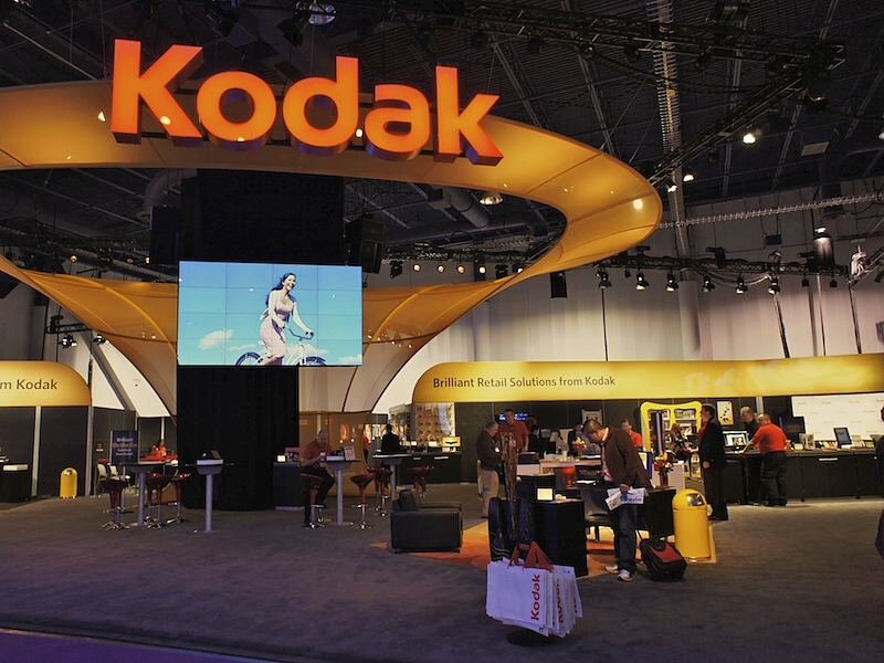 <b>2012 International CESのコダックブース。例年とほぼ同じ規模のブースを構えていた</b>