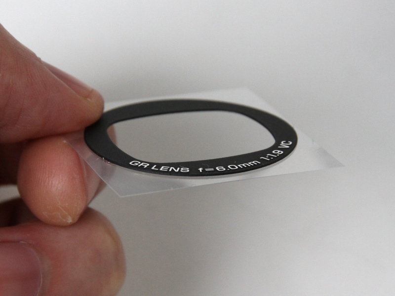 <b>（参考）新品状態のレンズネームリング</b>