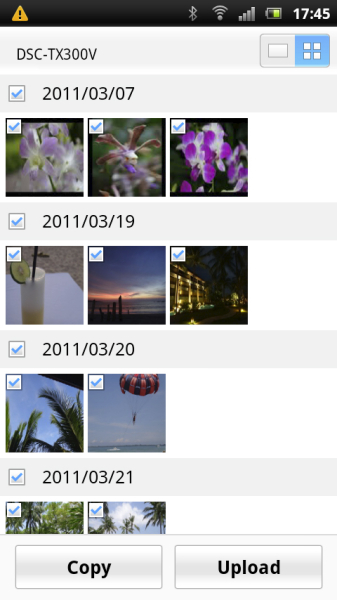 <b>カメラ内の画像がスマートフォンに表示される</b>