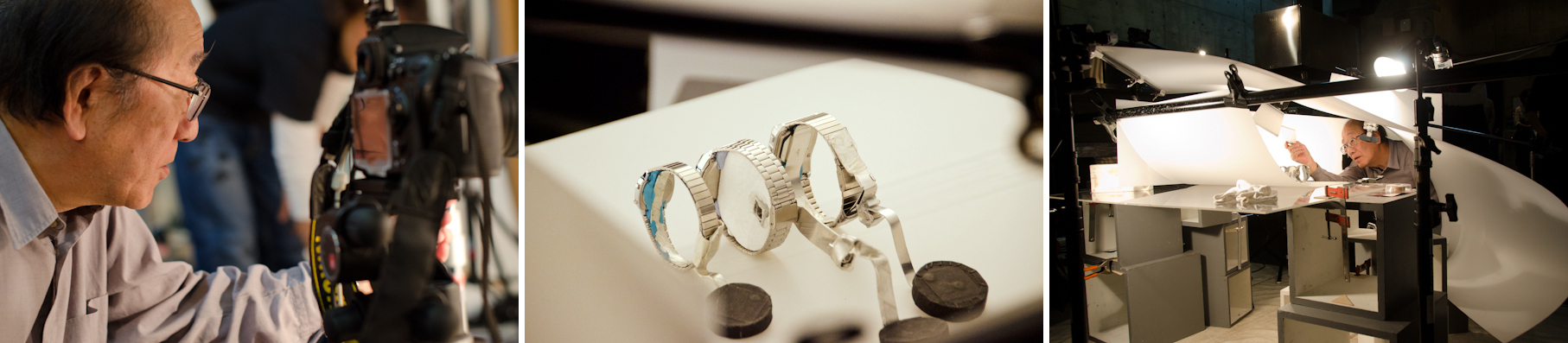 <b>全体の撮影および、フォトディレクションを望月氏は任されており、望月本人の他にもササキスタジオ時代の先輩や仲間とチームを組んで、撮影を進行させていく。このブックデザイン全体のアートディレクションは前述の松下計さんのデザイン事務所であるが、松下さん御自身もグッドデザイン賞の審査員のひとりでもあるので、内容には余計シビアだろうと思う。松下氏と望月氏はいろいろな仕事で協力している。</b>