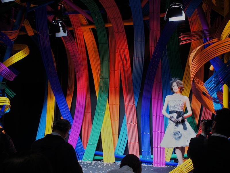 <b>タッチ&amp;トライステージでは、モデルを被写体にD800やD4での撮影体験が行なえる</b>