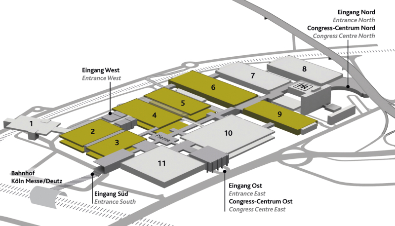 <b>会場図。前回同様に2～6および9ホールを使用する</b>