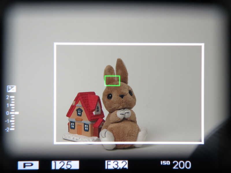 <b>ブライトフレームが撮影距離に応じたパララックス補正のため移動する</b>