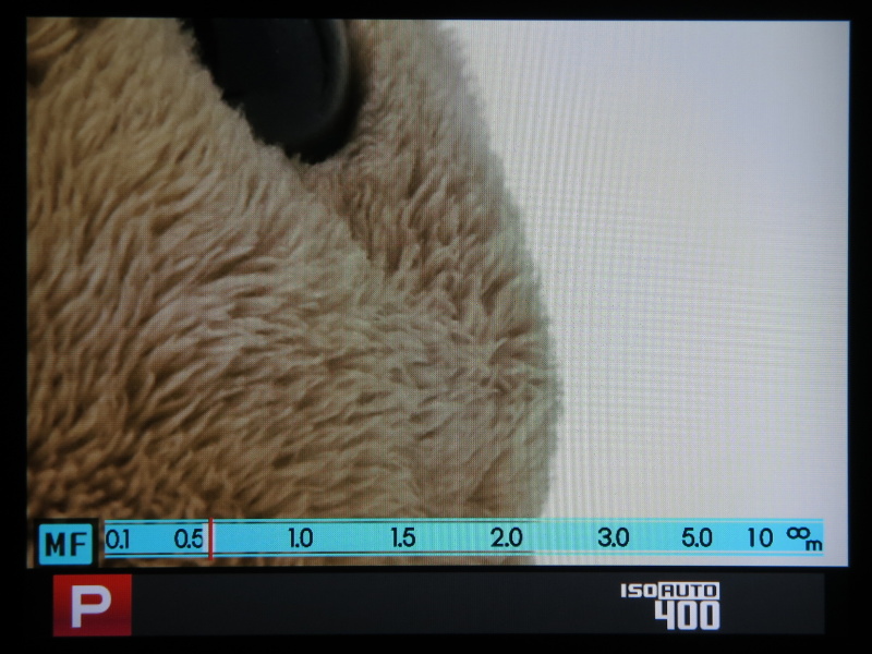 <b>背面ダイヤルの押し込みで拡大表示可能</b>