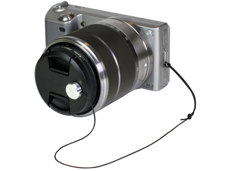 <b>アルミ削り出しレンズキャップホルダーの使用例</b>