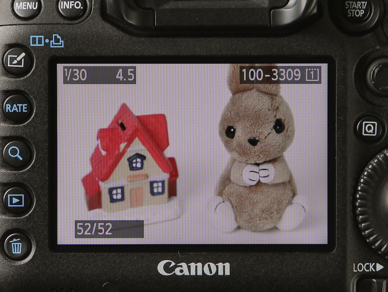 <b>撮影画像を再生したところ。3：2の画像を画面いっぱいに表示できる</b>