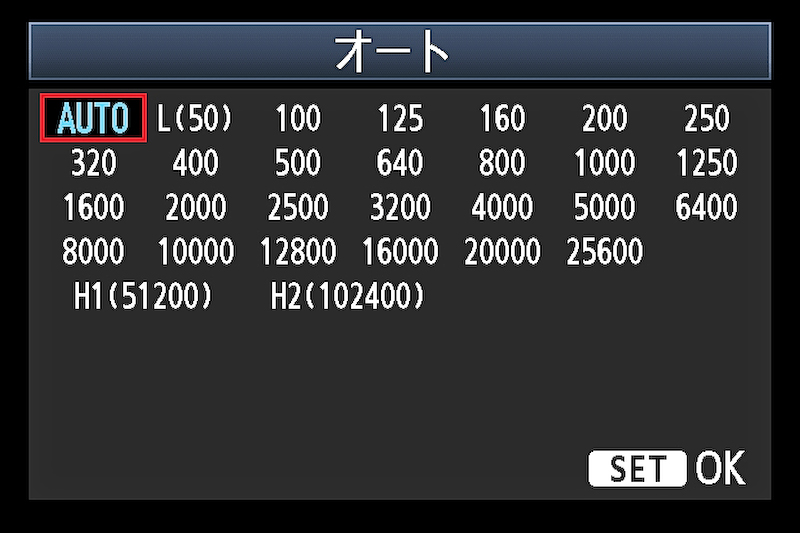 <b>感度は常用で最高ISO25600、拡張設定で最高ISO102400に設定可能</b>