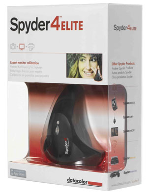 <b>Spyder4センサーを含むDatacolorのキャリプレーションパッケージ「Spyder4Elite」</b>