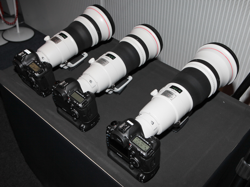 <b>超望遠レンズ「EF 400mm F2.8 L IS II USM」、「EF 500mm F4 L IS II USM」、「EF 600mm F4 L IS II USM」の体験コーナーもある</b>
