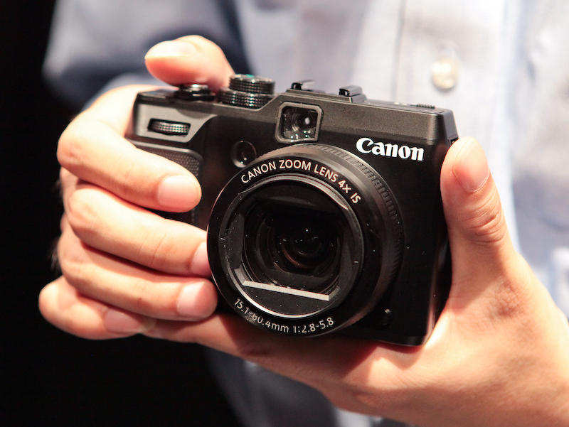 <b>“プロのサブ機”、というニーズも想定しているという「PowerShot G1 X」のハンズオンコーナーもある</b>