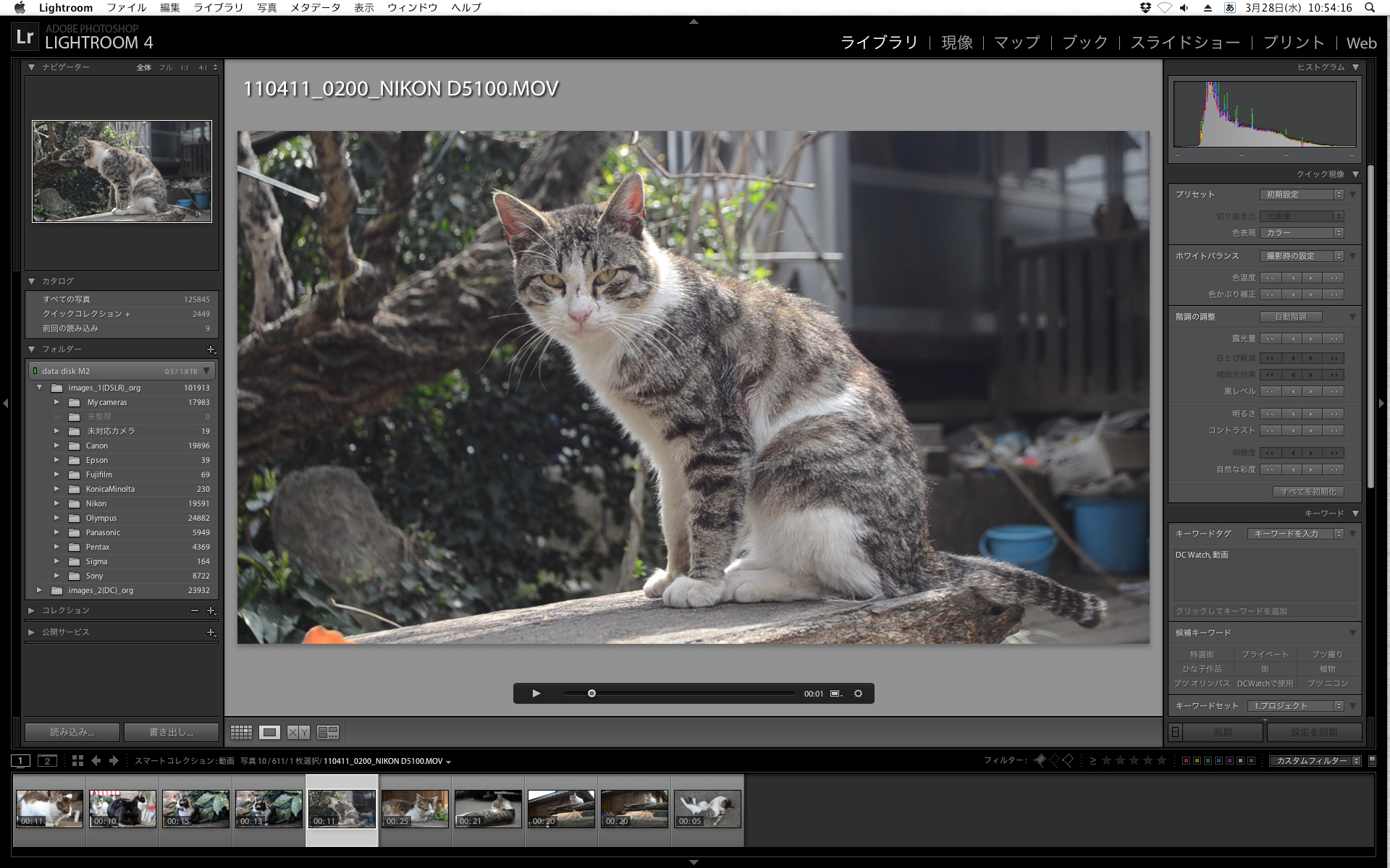 <b>「クイック現像」パネルから動画の調整も可能になった。</b>