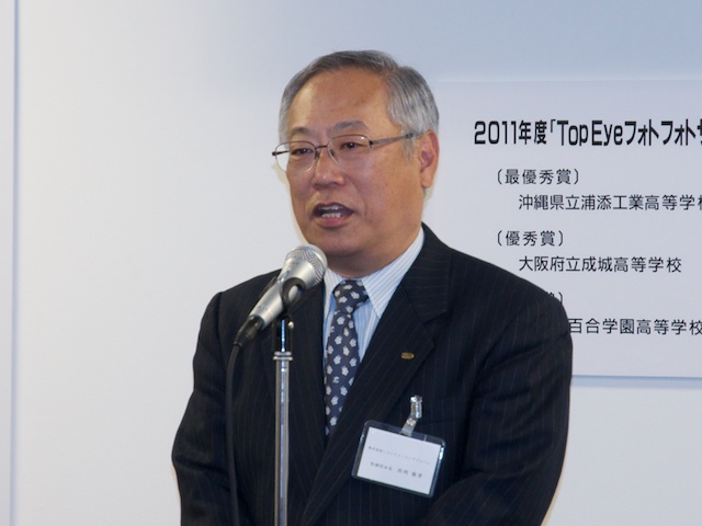 <b>ニコンイメージングジャパン取締役会長の西岡隆男氏</b>