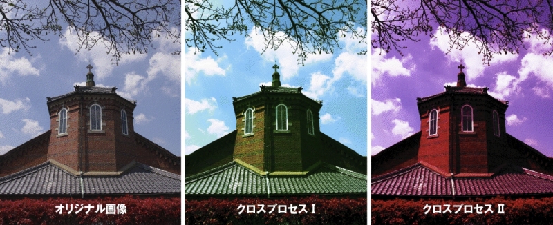 <b>全体がマゼンタ調になる「クロスプロセスII」も追加された</b>