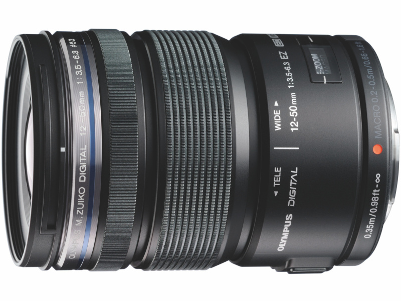 <b>M.ZUIKO DIGITAL ED 12-50mm F3.5-6.3 EZ。発売は3月27日。実勢価格は3万7,700円前後</b>