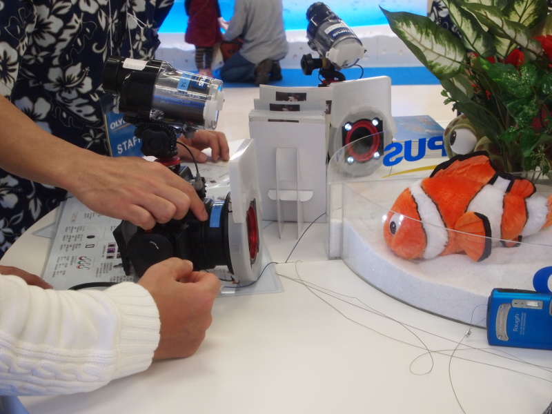 <b>防水プロテクターの操作感を試せる</b>