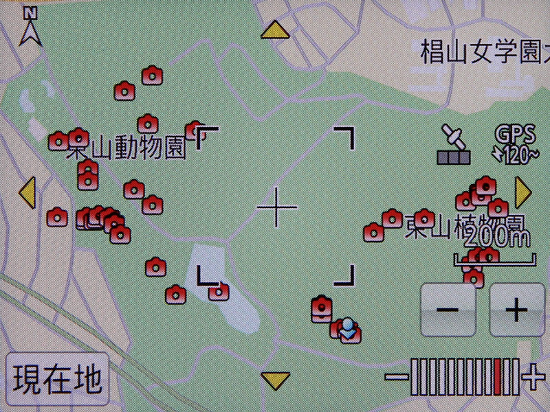 <b>動物園での撮影を地図で表示</b>