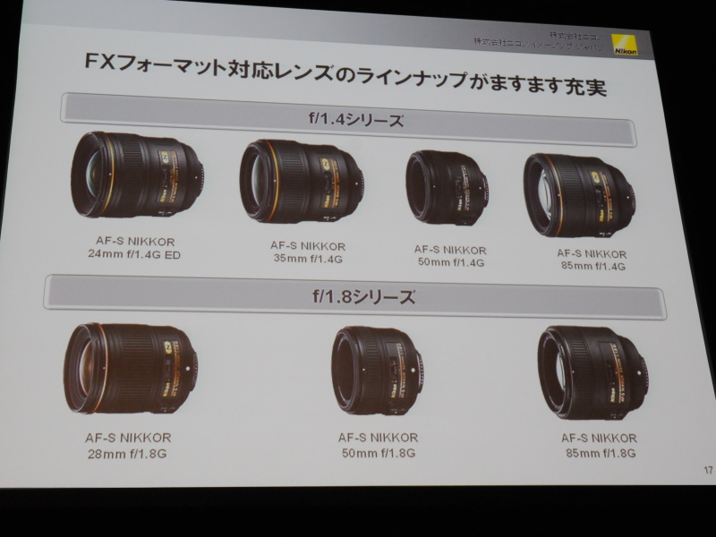 <b>高画素機を活かすにはニッコールレンズとの組み合わせが有効とした</b>