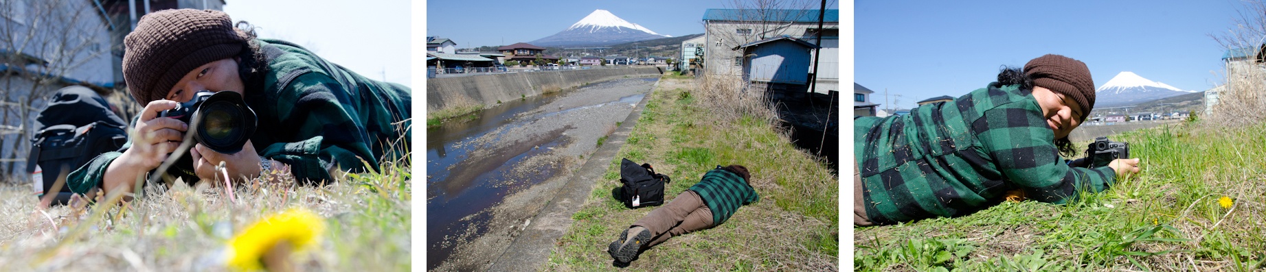 <b>駅周辺へと移動して富士山と一緒に撮るポイントをみつけては、電車の来る時間をチェックして早速撮影開始。コチラもばっちりだった。</b>