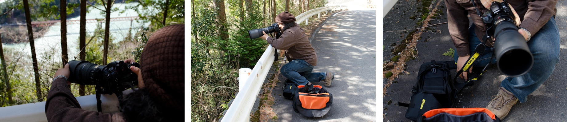 <b>2日目も朝から快晴でスタート。中井さんの運転するラ・クーンII号は今日もバリバリで、元気よく山道を進んでいく。途中で見つけた停車場にカラフルでレトロな車両を発見。思わぬ収穫! Get。</b>