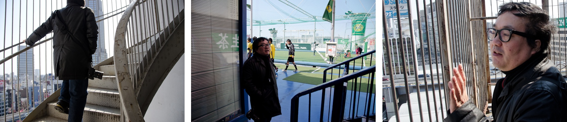 <b>この現場取材の日は春本番まで少し時間がある3月中旬の風の強い日だったので、屋上はすさまじい強風で、恥ずかしながら高所恐怖症のボクは手すりから手を離せないくらいだった。しかし晴れて風が吹いてるので、渋谷はもちろん遠くまで見渡せる東京は圧巻だった。目の前にはオープン間近の新しい渋谷のランドマークタワー、渋谷ヒカリエがそびえ立つ。※現在はオープンしています。</b>