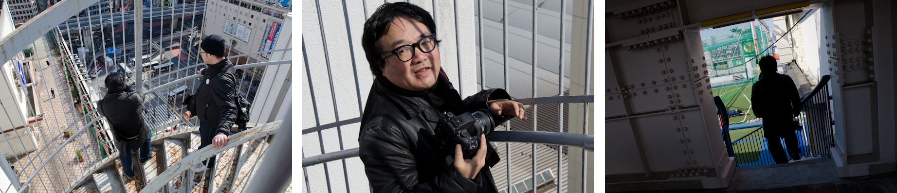 <b>スクランブル交差点も宮増坂交差点もバスロータリーも上から見ると、人や車がおもちゃのように蠢いているのが不思議だった。最後は東急百貨店の屋上遊園地でお約束の記念写真（笑）</b>