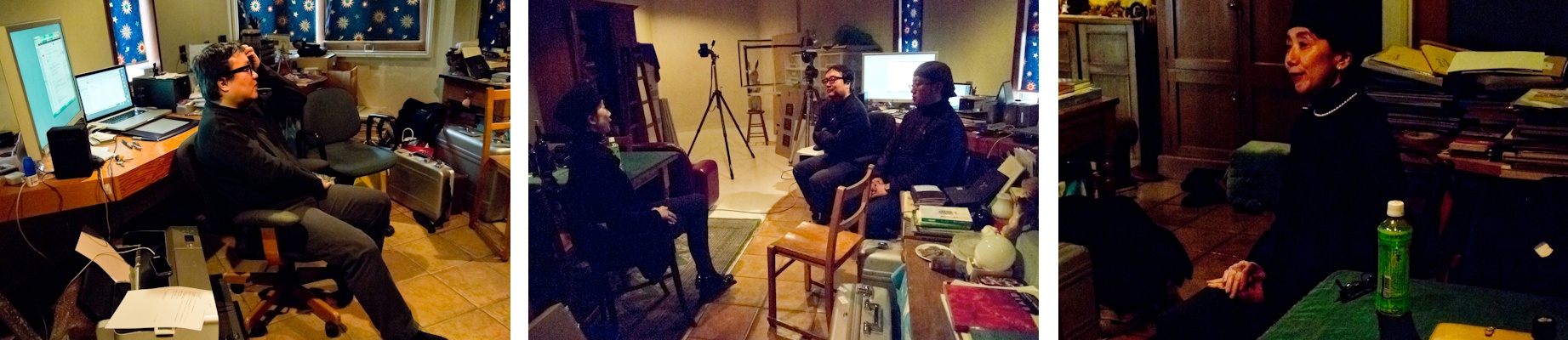 <b>この日のモデルは太田菜穂子さん。ウサギのぬいぐるみの影を組み合わせているのは、太田さんのイメージだと所氏はいう。太田さんはクレー・インクという会社の代表で、ギャラリー21の運営や「東京画」など写真表現プロジェクトの企画やディレクション、コーディネートなどをなさっている。いつ会っても隙のない着こなしでオシャレな方だ。そしてこの日も所くんの悩みに向けての適切なアドバイスが飛び交っていた。彼にとって大事な良き理解者のひとりだ。</b>