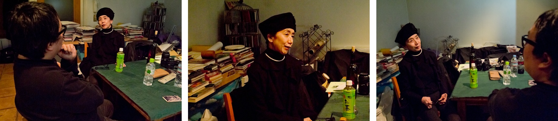 <b>この日のモデルは太田菜穂子さん。ウサギのぬいぐるみの影を組み合わせているのは、太田さんのイメージだと所氏はいう。太田さんはクレー・インクという会社の代表で、ギャラリー21の運営や「東京画」など写真表現プロジェクトの企画やディレクション、コーディネートなどをなさっている。いつ会っても隙のない着こなしでオシャレな方だ。そしてこの日も所くんの悩みに向けての適切なアドバイスが飛び交っていた。彼にとって大事な良き理解者のひとりだ。</b>