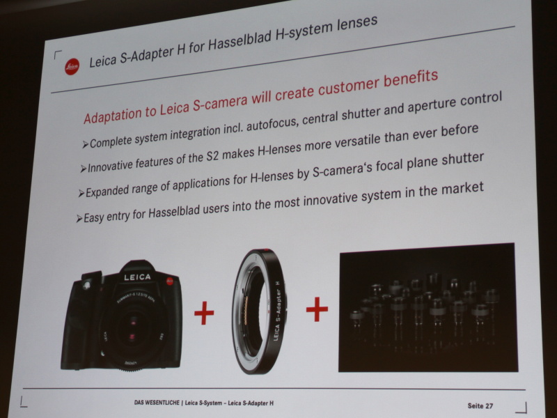 <b>ライカSシステム用Hアダプターの概要</b>