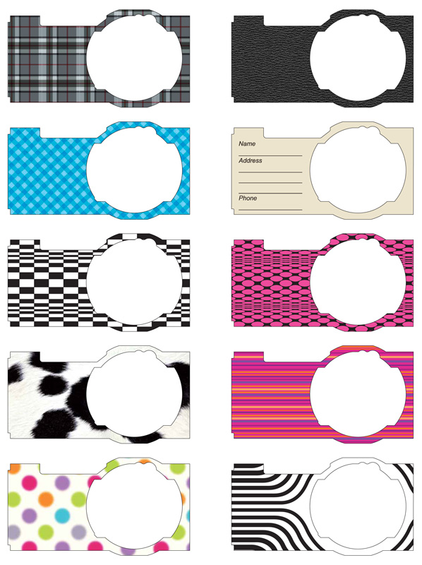 <b>付属する10種類のデザインシート</b>