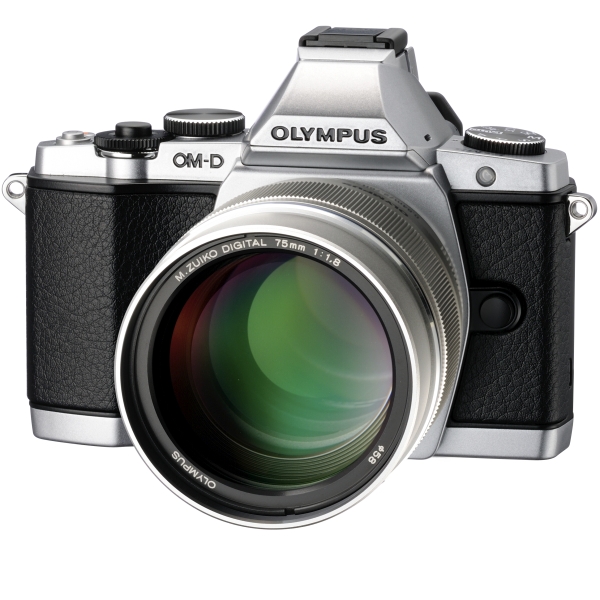 <b>OLYMPUS OM-D E-M5への装着例（フードなし）</b>