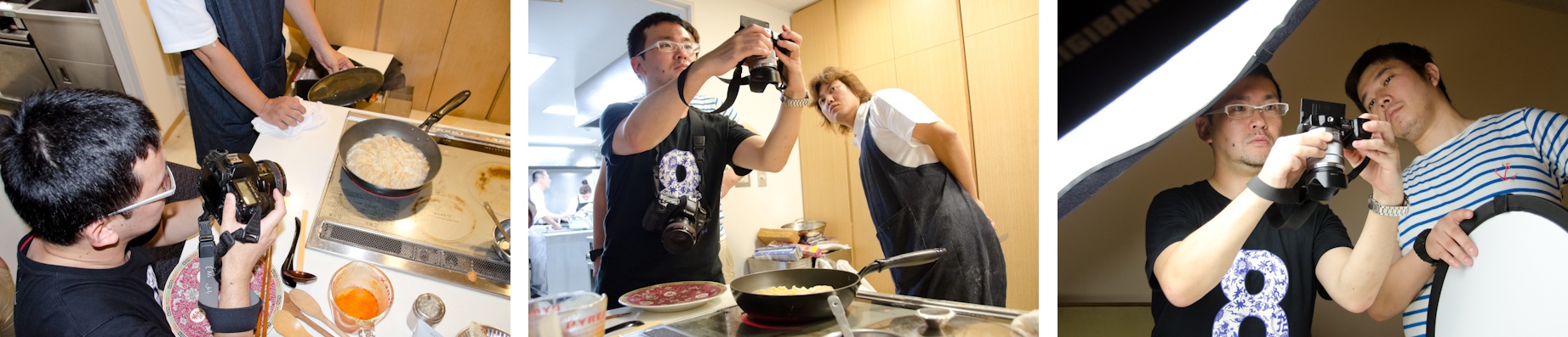 <b>味の素 「Cook Do 香味ペースト」の広告写真撮影の現場。味の素さんのキッチンスタジオへお邪魔した。電通コミュニケーションデザインセンターの関本みよさんのプランニング、アートディレクションはカイブツの木谷友亮さん。この日の美人モデルである、実際に食べても美味しい料理を作っているのは味の素コミュニケーションズの小田明宏さん。この商品は現在は東海・北陸地方で昨年から先行発売中なのだが、近日中に全国発売の予定らしい。</b>