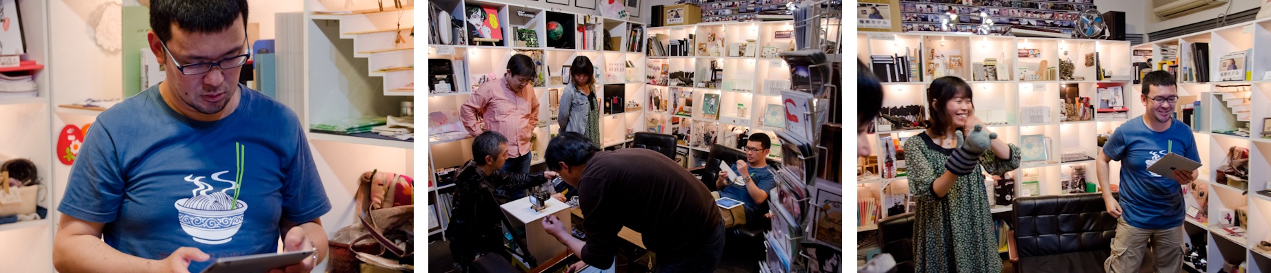 <b>世田谷区若林にある小さなギャラリー・233に集まった、233写真部のメンバーが世田谷のWEBテレビの放送をするというのでお邪魔した。ゲストはシカーノ。今回の展覧会の告知なども交えて盛り上がっていた。ついでにこのデジカメWatchのPhotographer’s Fileの記事告知でボクもチラッと出演してきた。ギャラリー233へはボクはこの日はじめて訪れたのだがすっかりうち解けて仲間に入れてもらった。</b>