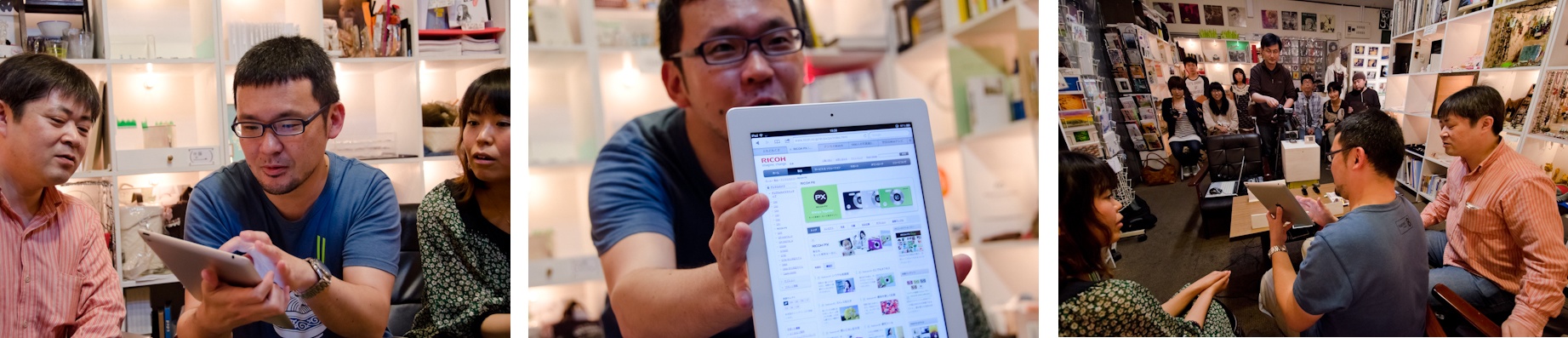 <b>世田谷区若林にある小さなギャラリー・233に集まった、233写真部のメンバーが世田谷のWEBテレビの放送をするというのでお邪魔した。ゲストはシカーノ。今回の展覧会の告知なども交えて盛り上がっていた。ついでにこのデジカメWatchのPhotographer’s Fileの記事告知でボクもチラッと出演してきた。ギャラリー233へはボクはこの日はじめて訪れたのだがすっかりうち解けて仲間に入れてもらった。</b>