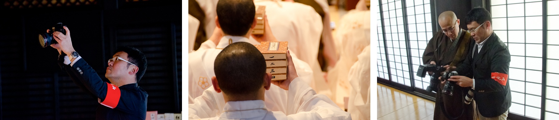 <b>2012年2月3日、節分会。この日は節分を撮影する仕事のシカーノに付き合って、早朝から出発してボクも初めて身延山久遠寺へお邪魔した。底冷えのするようなもの凄く寒い日で凍えていたのだが、不思議なことに大勢のお坊さんたちの奏でるお経を聴いていると身体の奥の方が柔らかくなっていくような気がした。お経の文言や意味はよくわからないんだけど、聴いていると本当に心地よいものだ。登山の自信は体力的にないけど、車なら違う季節にまた来てみたい。</b>