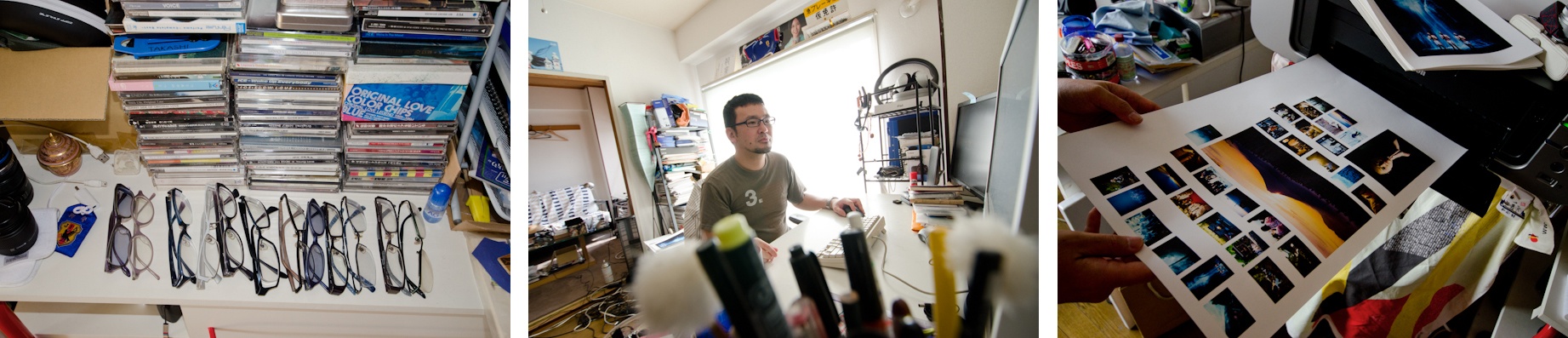 <b>写真展をやる時には必ず、縮小サイズのスケールで簡単な会場の模型を作って、そこに写真を配置してから、実際の並びの順番などを確認しながら決めていくという作業をやっている。パソコンが普及した今だからこその便利なワザなのだ</b>