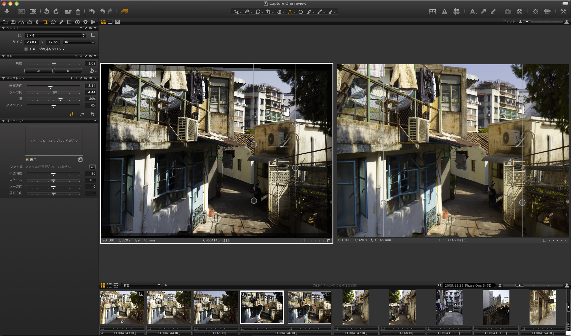 <b>Before / Afterを比べてみると、歪みは全く目立たなくなっている</b>